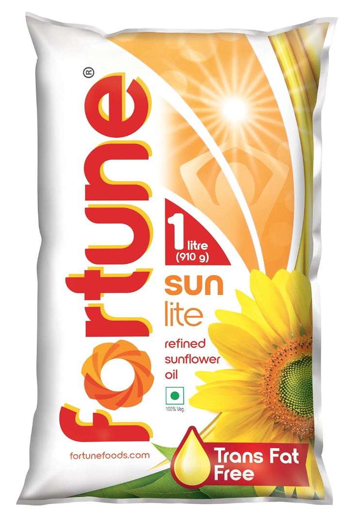 Fortune Sunlite Refined Sunflower Oil, 1L