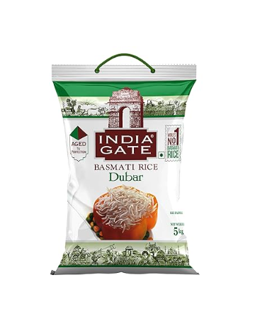 India Gate Basmati Rice Dubar 5 kg / 6 Kg (Weight May Vary)