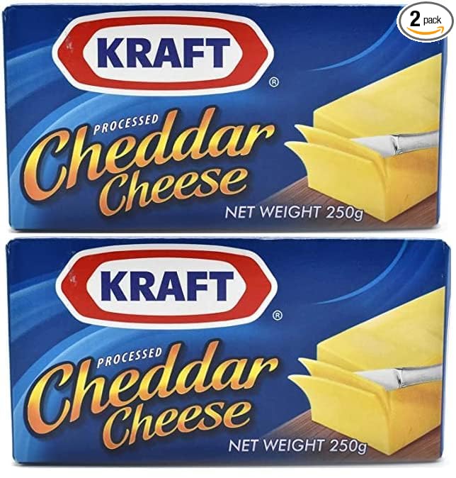 Kraft Processed Cheddar Cheese 250g (Pack Of 2)