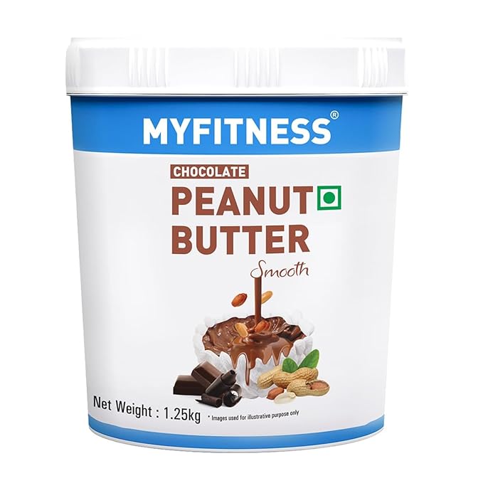 MYFITNESS Chocolate Peanut Butter Smooth 1250gm | 22g Protein | Tasty & Healthy 