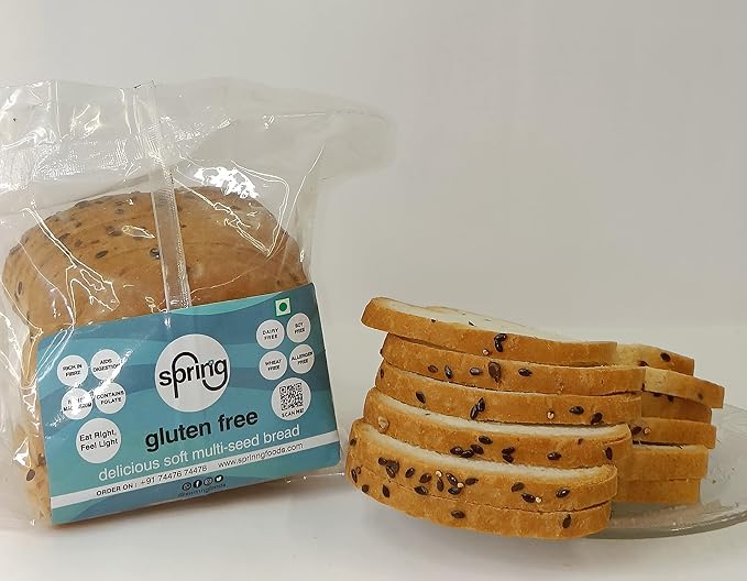 Sprinng Gluten Free Multiseed Bread, 200 gm Soft | Delicious | Fresh | Bread San