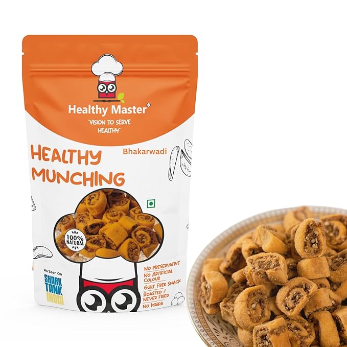 HEALTHY MASTER Vision to serve healthy All Natural Baked Bhakarwadi, (250 Gm) | 