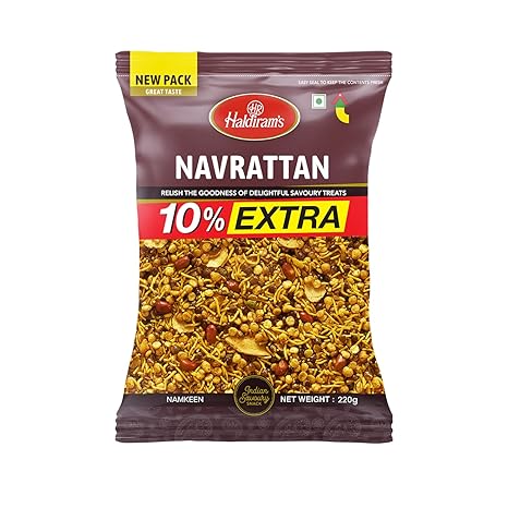 Haldiram's Namkeen - Navrattan, 200g + 20g