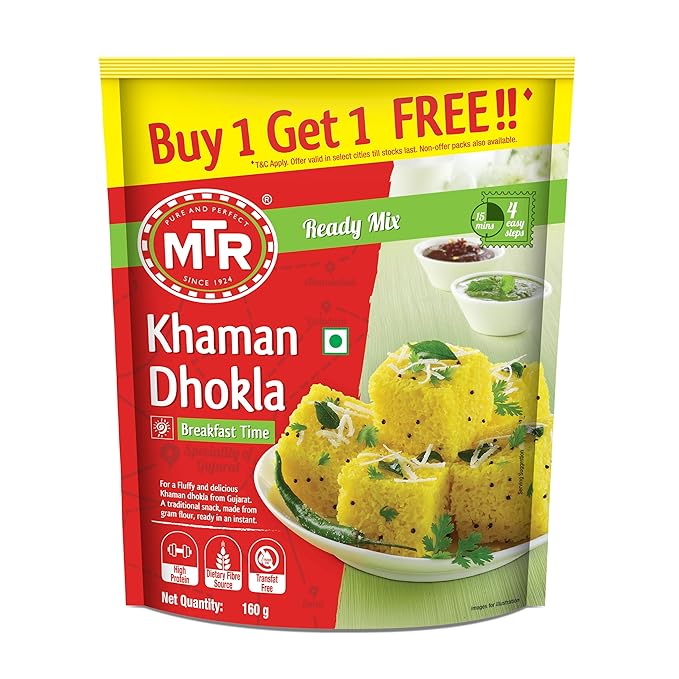 MTR Khaman Dhokla Mix - Breakfast Mix | Quick Breakfast | Instant Ready to Cook 