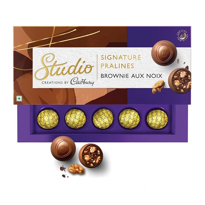 Cadbury Studio Signature Pralines - Brownie Aux Noix Chocolate, 130 g