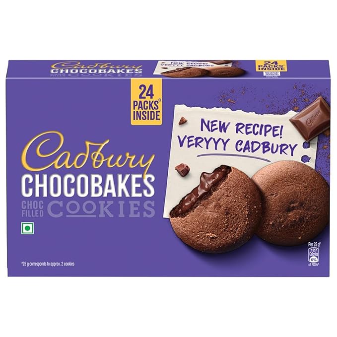 Cadbury Chocobakes ChocFilled Cookies, 300 gram, Chocolate Flavour