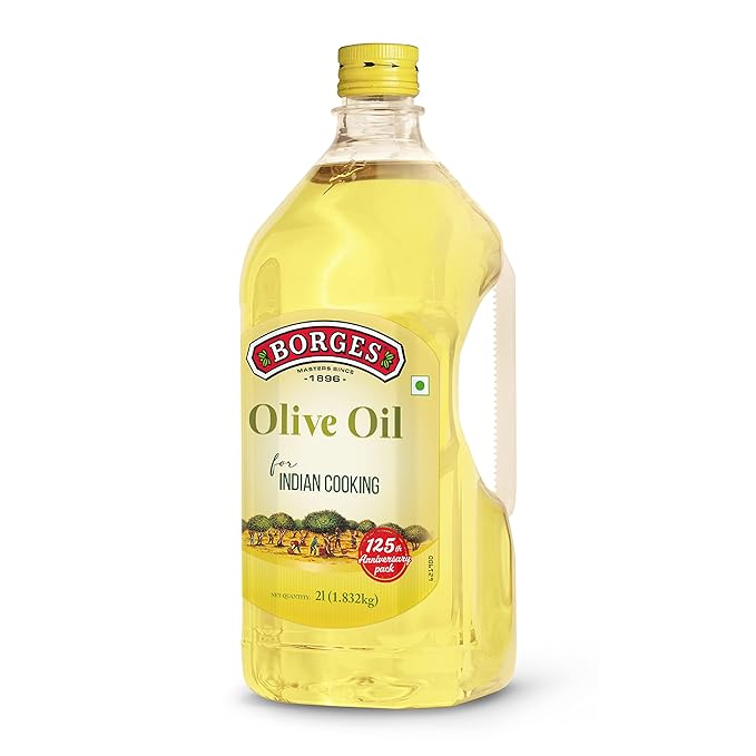 Borges Olive Oil for Indian Cooking - 2 L |75% MUFA|Rich in Antioxidants|Ideal 