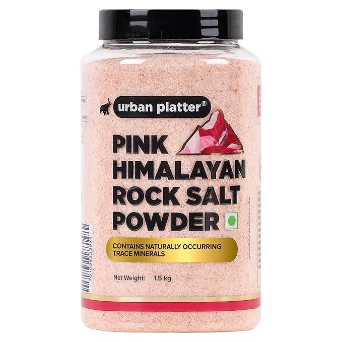 Urban Platter Pink Himalayan Rock Salt Powder Jar, 1.5 kg