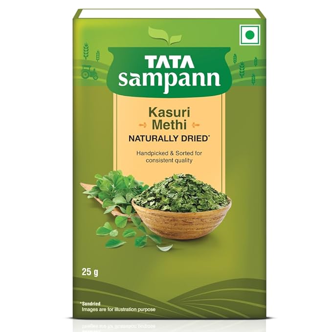 Tata Sampann Kasuri Methi with Natural Oils, 25g, Naturally Dried, Handpicked & 