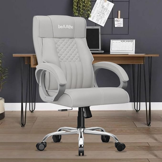 beAAtho® Oxford Leatherette Office Chair with 3 Years Warranty | Ergonomic Leat