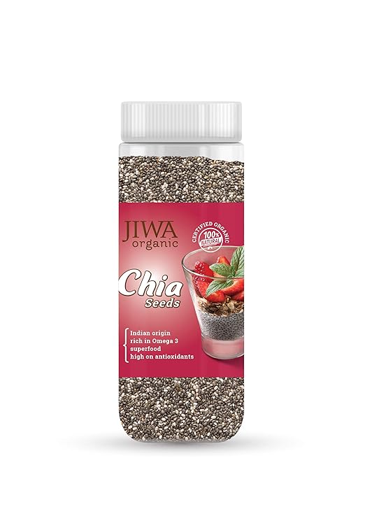 JIWA healthy by nature Certified Organic Chia Seeds | Raw & Unroasted Seeds for 