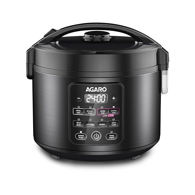 AGARO Regal Electric Rice Cooker, 3 Liters Ceramic Inner Bowl, Cooks Up to 600 