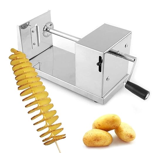 Vunexo Manual Stainless Steel Twisted Potato Slicer Spiral Vegetable Cutter Fren