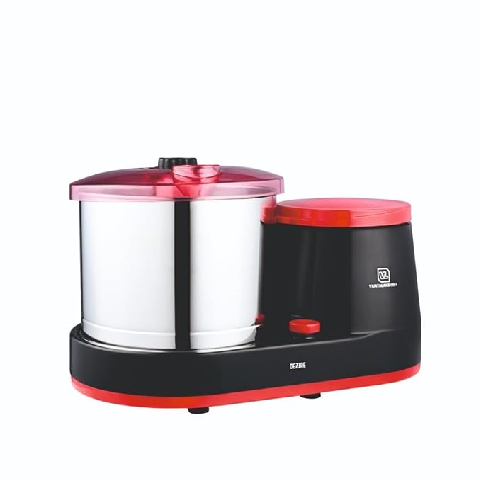 VIJAYALAKSHMI | DEZIRE 2 litre | Heavy ABS Body Wet Grinder, 2L (Black & Red) 