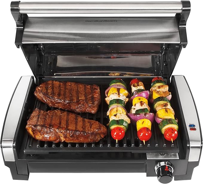 Hamilton Beach Electric Indoor Searing Grill with Adjustable Temperature Control