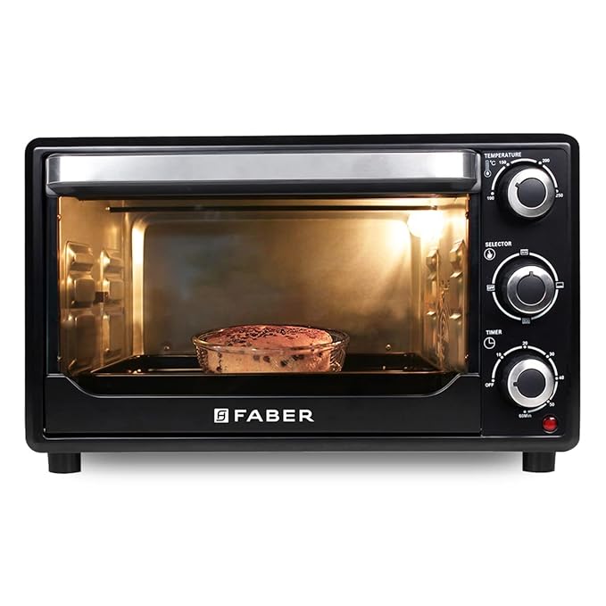 Faber 24L 1600W OTG | Bake, Toast, Roast, Grill | 4 Heating Functions, Upper & L