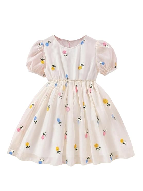 TAGAS Baby-Girl's Georgette A-Line Knee-Length Dress