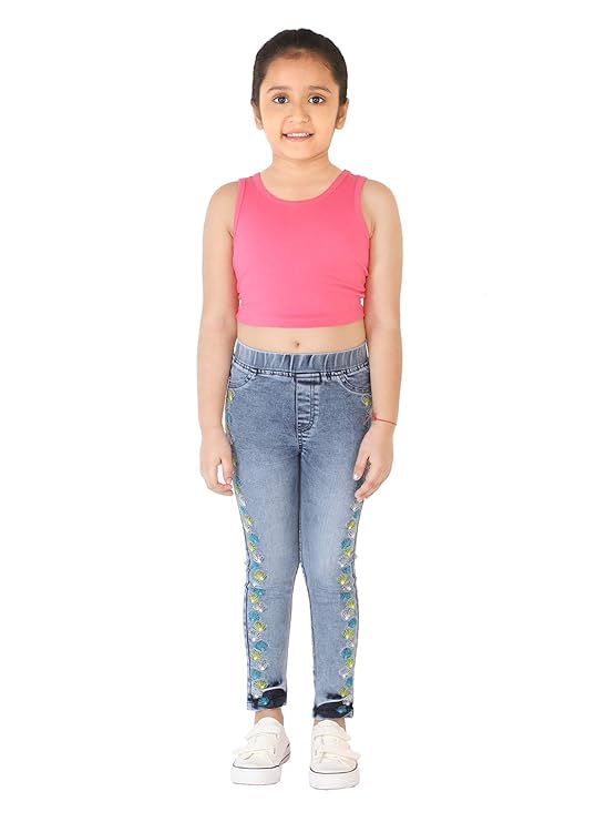 Naughty Ninos Girls Blue Denim Jeggings for 5 to 15 Years