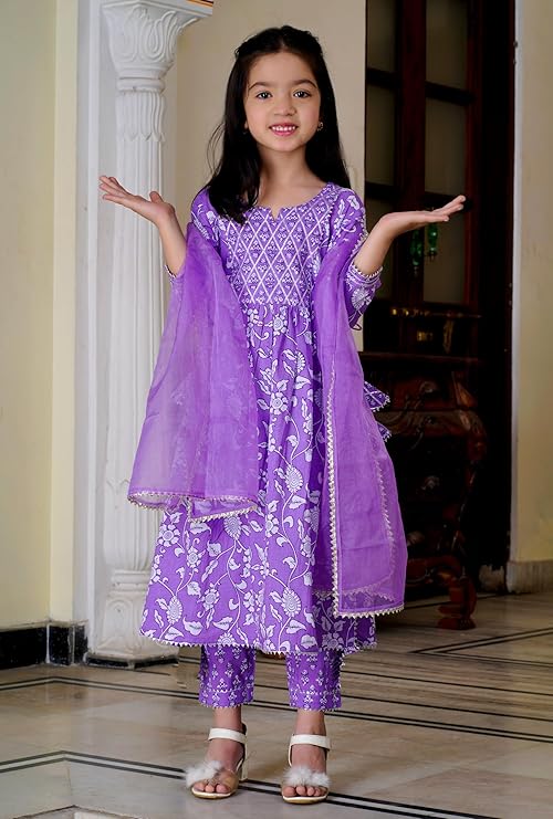 Itemzon Princess Fancy Girls Kurta Suit Sets