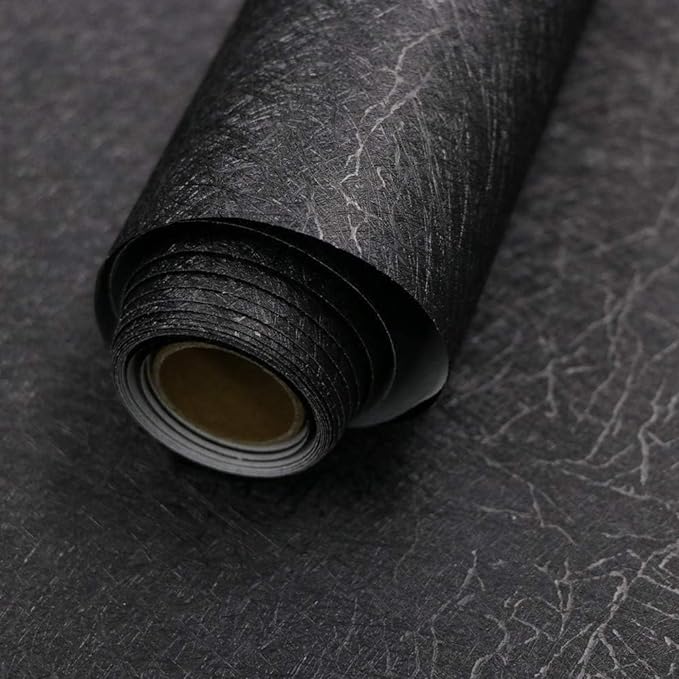 FOKRIM Black Resin Wallpaper for Wall Sticker for Home,Office 45x300cm Sticker 