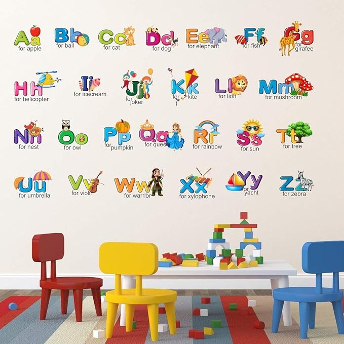 Wallstick Creative Alphabets wallstickers (Vinyl 120 cm x 70 cm)