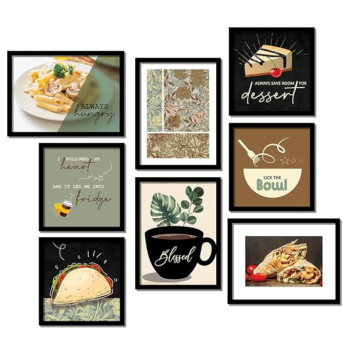 kotart - Restaurant Quotes Wall Posters With Frame - Framed Posters For Cafe Res