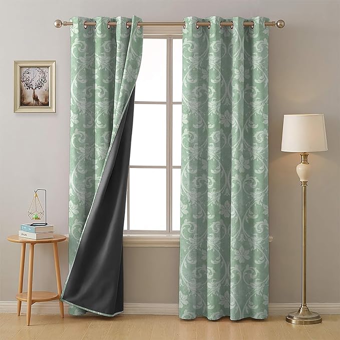 SPACES DRAPE STORY Premium Polyester Blackout Curtains - 95-98% Light Blocking -