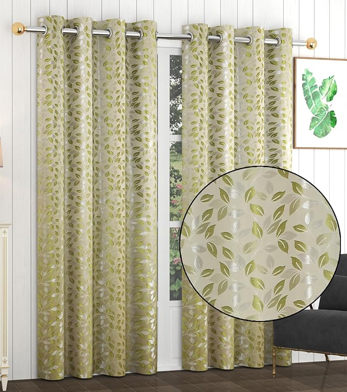 FRESH FROM LOOM Floral Curtains for Door 10 Feet Long | Latest Big Curtain Premi