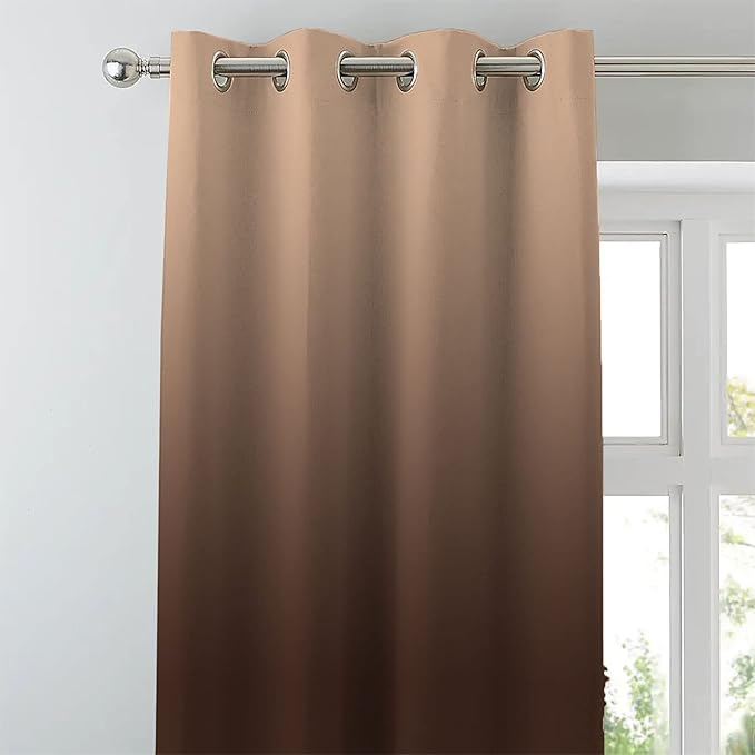 SPACES DRAPE STORY Polyester Room Darkening Curtain, Ombre Digital Print, Set Of