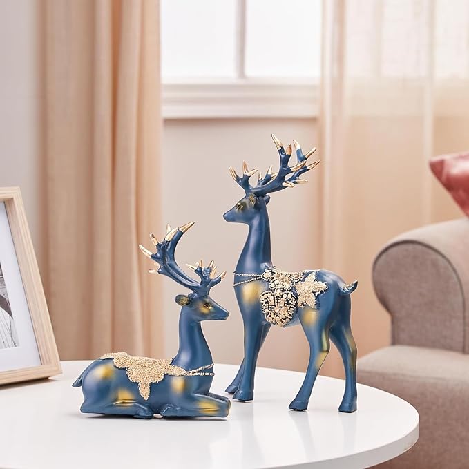 amazon basics Creative Resin Golden Reindeer Sculptures | Beautiful Home Decor |