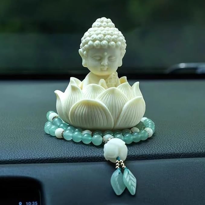 AARAMBH Outlet Lotus Baby Buddha Statue for Tranquil Spaces, Ideal for Home, Off