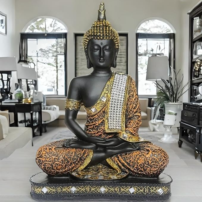 Global Grabbers New 25 Centimetre Meditating Sitting Buddha Statue showpiece Ido