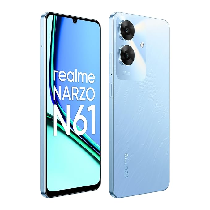 realme NARZO N61 (Voyage Blue,6GB RAM+128GB Storage) 90Hz Eye Comfort Display | 