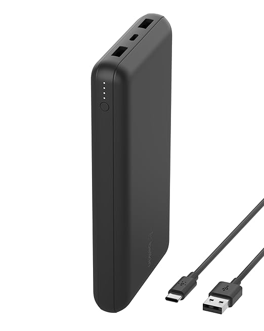 Belkin 20000 mAh PD 3.0 Slim Fast Charging Power Bank with 1 USB-C and 2 USB-A P