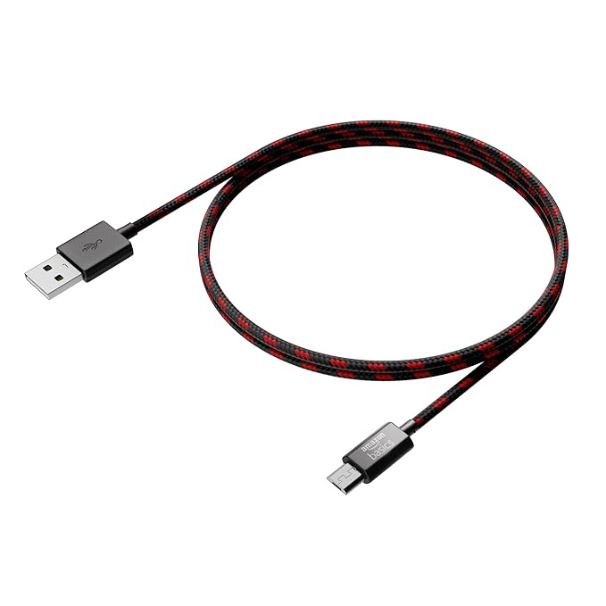 amazon basics Type A to Micro USB Braided Cable | 3A/18W Fast Charging and 480 M