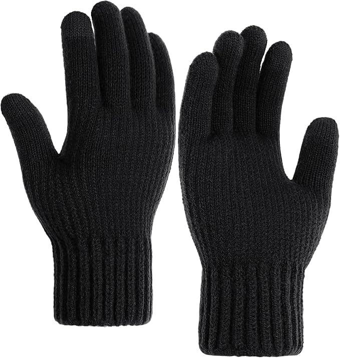 CULT OF CLOTHES Winter Warm Woolen Knitted Hand Gloves & Winter Wear Set for Men