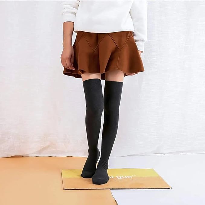 AVNISH Wool Warm Thigh High Socks | Knitted Thick Thermal Woolen Socks for Women