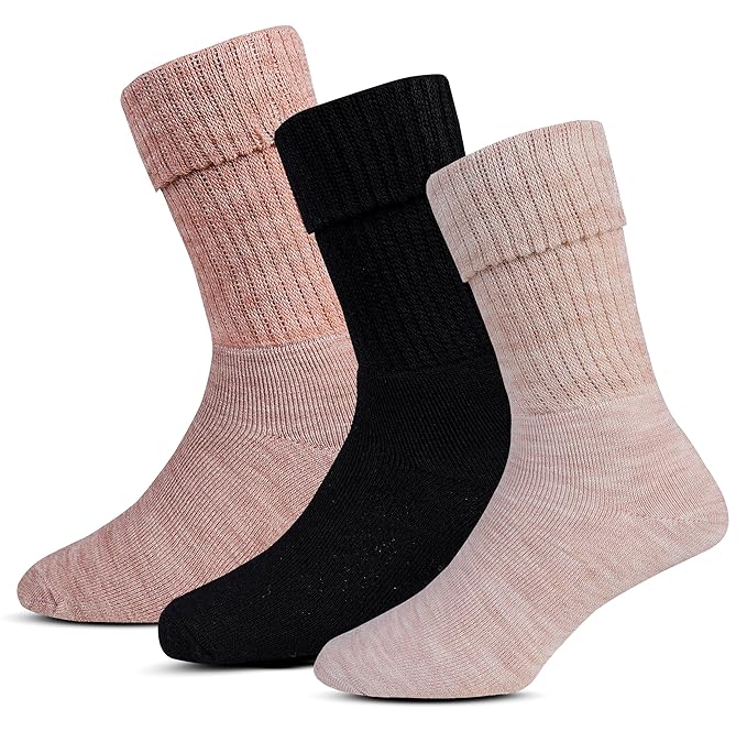 RC. ROYAL CLASS Women Calf Length Towel Terry Thick Woolen Winter Wear Socks, Cu