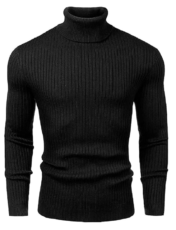 NORTHWIND Men's High Turtle Neck Cotton T-Shirt