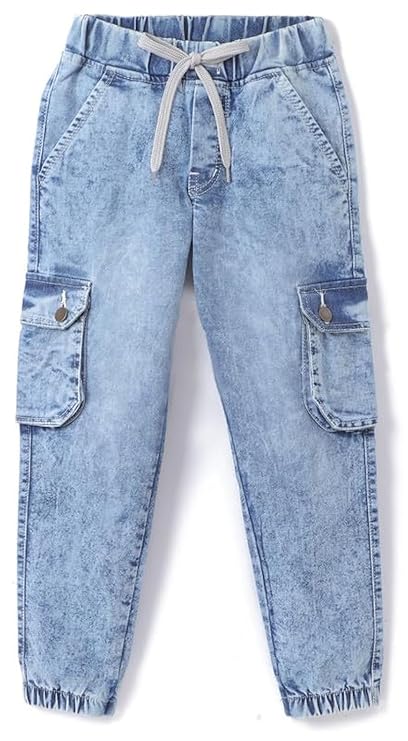 chopper club Boys Denim Cargo Joggers Slim Fit Boys Jeans 3x1 Stretchable Denim 