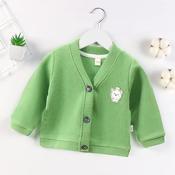 MOMISY Baby Boy & Girls Sweater Jacket Front Open V Neck Cardigan