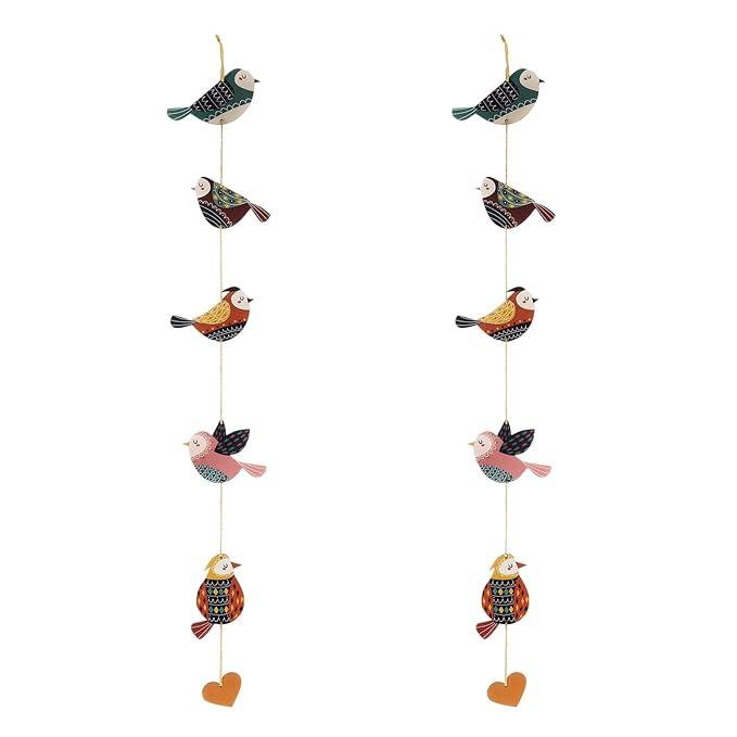 Amazon Brand - Solimo Wooden Designer Wall and Door Hanging | Classic Birds Desi