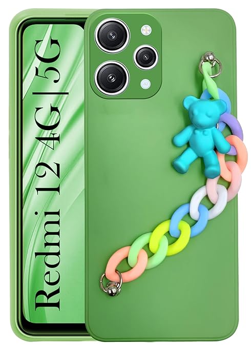 Jkobi Back Cover for Xiaomi Redmi 12 4G | Redmi 12 5G Girls Case with Bracelet (